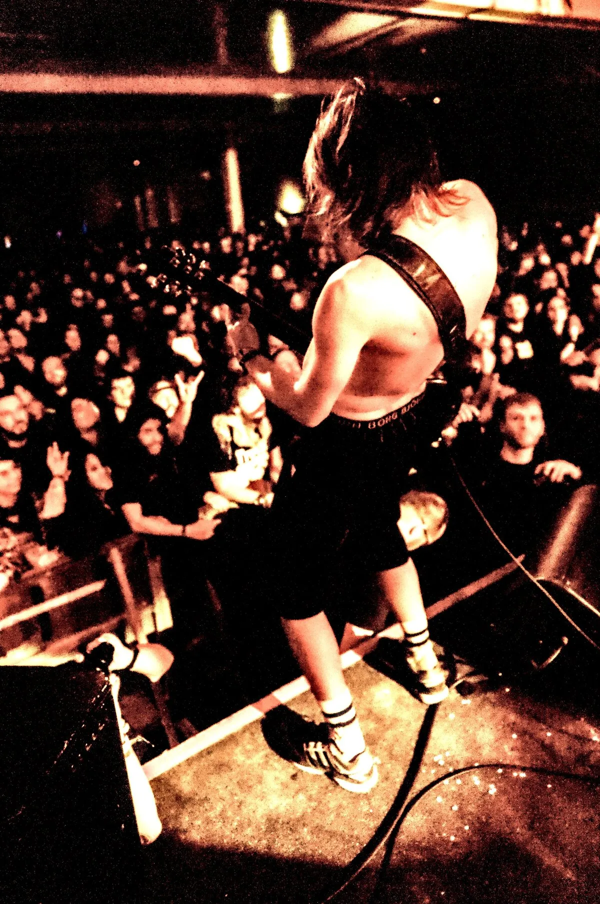 crowd and band